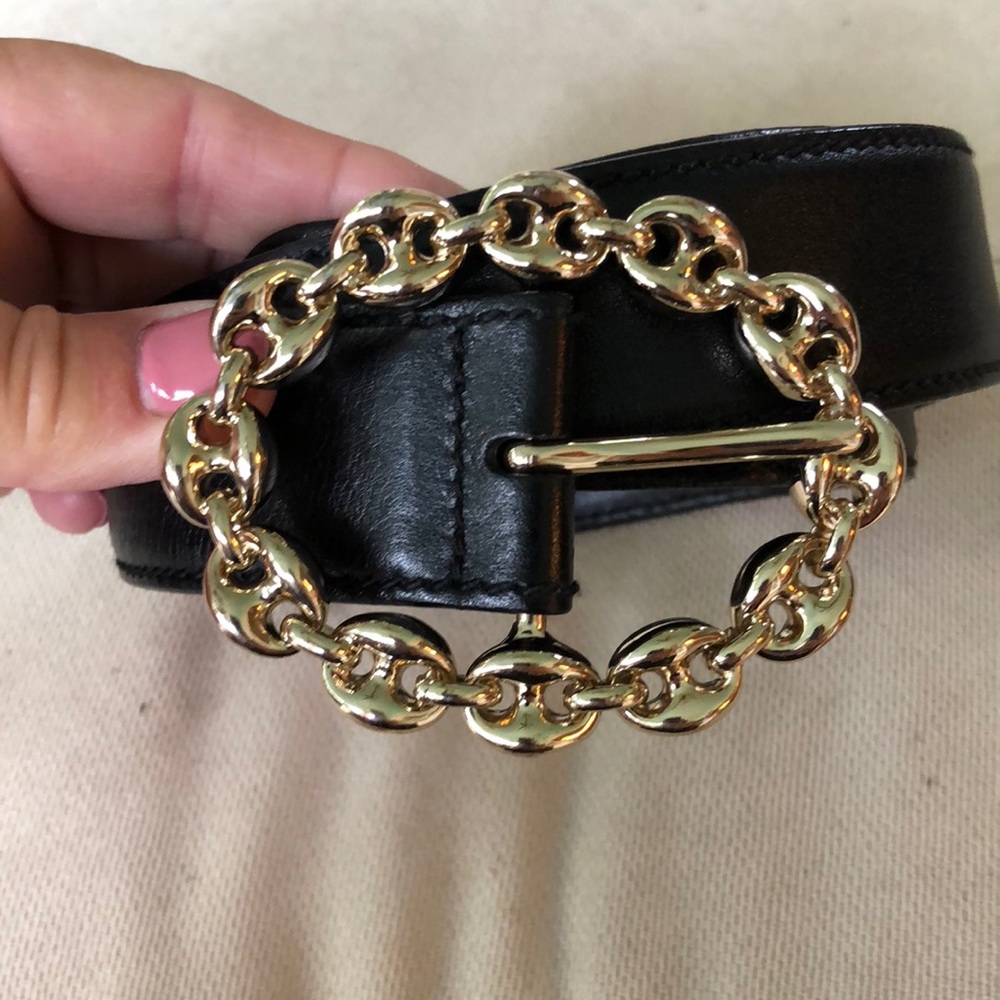 Gucci Black Leather Belt